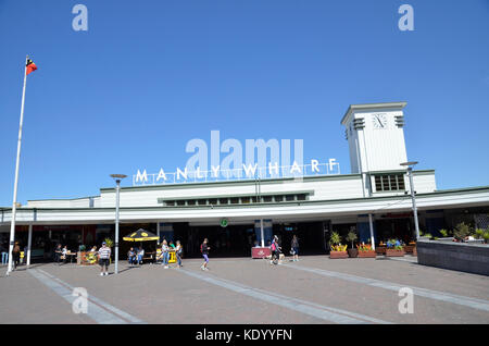 Manly Wharf Fährterminal im Hafen von Sydney Stockfoto