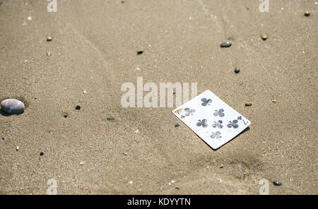 Die Karten auf der Straße Stockfoto