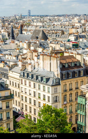 Die Dächer von Paris als vom Centre Pompidou in Paris gesehen Stockfoto