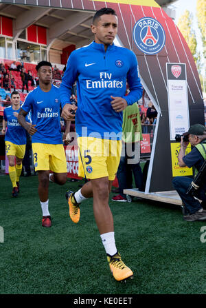 Dijon, Frankreich. Oktober 2017. Marquinhos (PSG) Fußball/Fußball : französisches Spiel der Ligue 1 zwischen Dijon FCO 1-2 Paris Saint-Germain im Stade Gaston-Gerard in Dijon, Frankreich . Quelle: Maurizio Borsari/AFLO/Alamy Live News Stockfoto