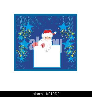 Funny Santa Claus mit einem Frame, Platz für Text Stock Vektor