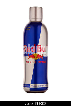 London, Großbritannien, 3. September 2016: Flasche Red Bull Energy Drink. in Bezug auf den Marktanteil, die Red Bull ist die beliebteste Energy Drink in der Stockfoto