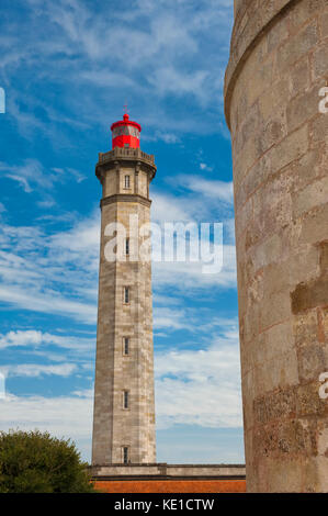 Leuchtturm der Wale (Phare des Baleines), Saint Clément Des Baleines, Ile de Re, Charentes Maritime Abteilung, Frankreich Leuchtturm der Wale (Phare Stockfoto