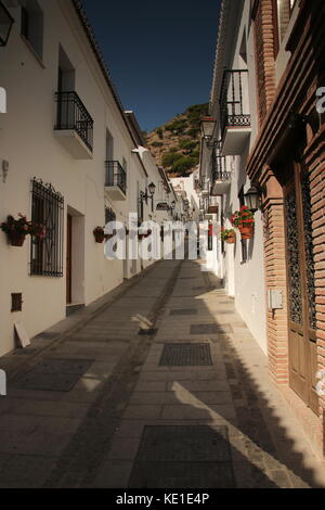 Straße in Mijas Stockfoto