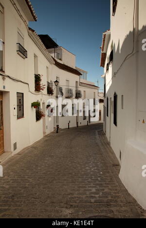 Straße in Mijas Stockfoto