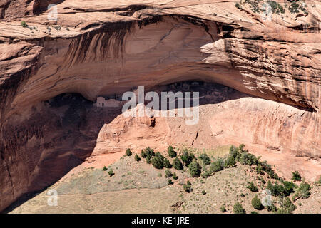 Mumie Höhle Ruine in Canyon Del Muerto, Canyon de Chelly, Arizona, USA Stockfoto