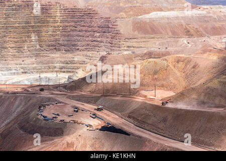 Morenci Mine, zu den größten Kupferminen der Welt, Greenlee County, Arizona, USA Stockfoto