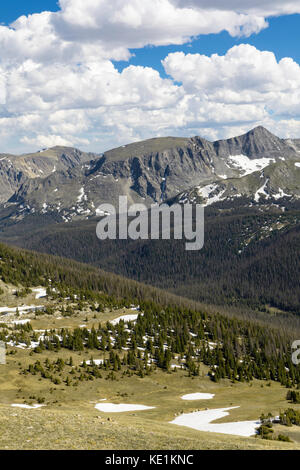 Rocky Mountain Vista, Rocky Mountain National Park, Colorado, USA Stockfoto