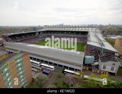 7. Mai 2016. Allgemeine Ansichten der Boleyn Ground, Upton Park, Heimat von West Ham United Football Club während der letzten Samstag Heimspiel gegen Swansea City.