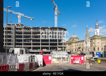 Große Bauvorhaben im Birmingham Paradise Circus Stockfoto