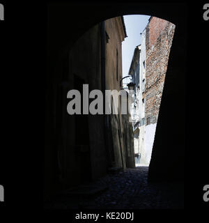 Alte Straße in Lublin Polen im Sommer Stockfoto