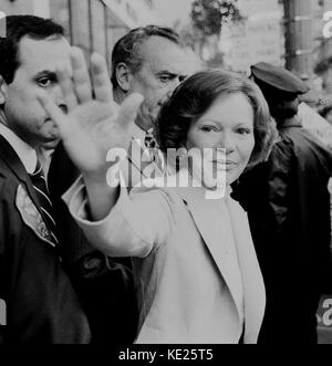 Rosalynn Carter, Ehefrau von Präsident Jimmy Carter, den Besuch in San Francisco, Kalifornien Stockfoto