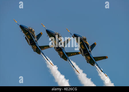 New Windsor, NY - Juli 2, 2017: U.S. Navy blue Winkel am Stewart International Airport während der New York Airshow. Staffel ist die "officia" untereinander Stockfoto