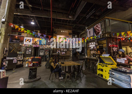 Innenraum von Rough Trade nyc im wililamsburg, Brooklyn, NY. Stockfoto