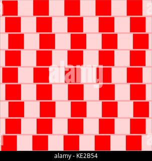 Parallel Line optische Illusion in red Stock Vektor