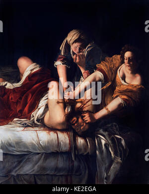 Slaying Judith Holofernes von Artemisia Gentileschi (1593-1656) Stockfoto