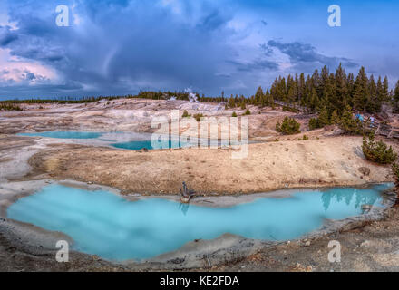 August 22, 2017 - norris Geyser Basin im Yellowstone National Park. Stockfoto