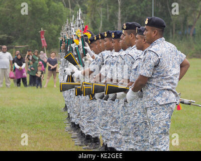 Silent bohren Ausstellung von Royal Malaysian Navy team von lumut Basis in Malaysia. Stockfoto