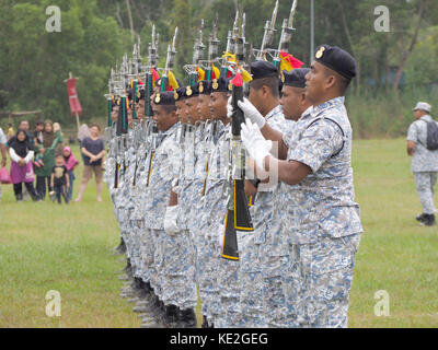 Silent bohren Ausstellung von Royal Malaysian Navy team von lumut Basis in Malaysia. Stockfoto