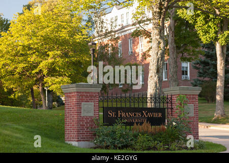 Der Campus der St. Francis Xavier Universität in Antigonish, N.S. am 28. August 2017. Stockfoto