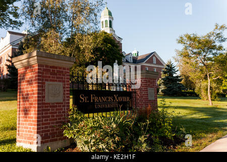 Der Campus der St. Francis Xavier Universität in Antigonish, N.S. am 28. August 2017. Stockfoto