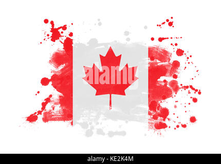 Kanada Flagge grunge gemalt Hintergrund Stockfoto
