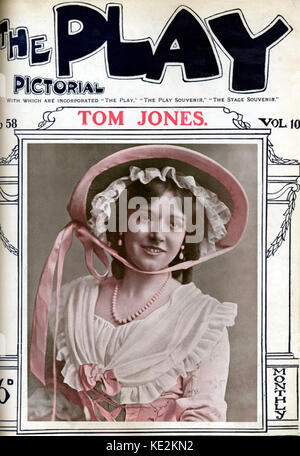 Sir Edward's Deutsche Oper Tom Jones - Ruth Vincent als Sophia, Apollo Theater, London, 1907. Englisch Sopran, 22. März 1877 - vom 4. Juli 1955. Bsp.: englische Komponist, 17 Februar 1862 - 11. November 1936. Basierend auf dem Buch von Henry Fielding. Abdeckung des Spielen Bildmaterial. Stockfoto