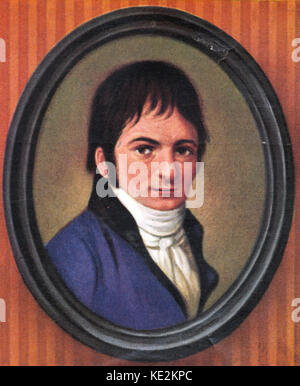 Ludwig van Beethoven. Porträt des deutschen Komponisten. Nach einer Miniatur von Christian Hornemann, 1802. 16. Dezember 1770 - vom 26. März 1827 Stockfoto