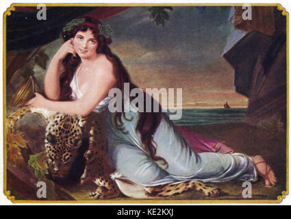 Lady Emma Hamilton. Portrait der Herrin von Lord Nelson. Nach einer Miniatur von Henry Knochen. 26 April 1765 - 16. Januar 1815 Stockfoto