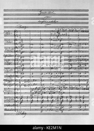 Richard Wagners 'Die Walküre" ("Die Walküre"). Akt 2 - Seite von Original Score. Die zweite der vier Opern in Der Ring des Nibelungen (die "Ring"-Zyklus), von Richard Wagner. Es Premiere am Münchener Hoftheater am 26. Juni 1870. Es ist die Quelle der das berühmte Stück "Ritt der Walküren". Stockfoto