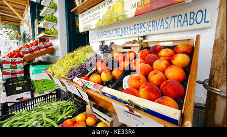 Street Market in Insel Mykonos Stockfoto