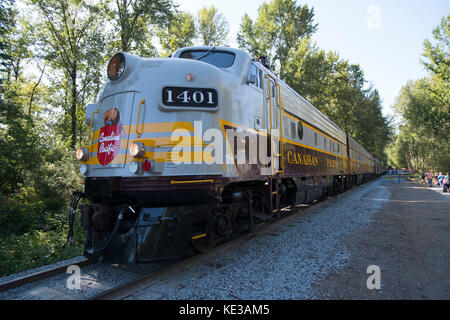 Canadian Pacific (CP Rail) Kanada 150 Zug in Port Moody, BC, Kanada Stockfoto