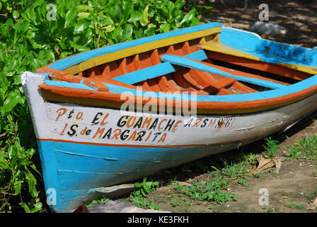 Boot auf der Insel Margarita, Venezuela Stockfoto