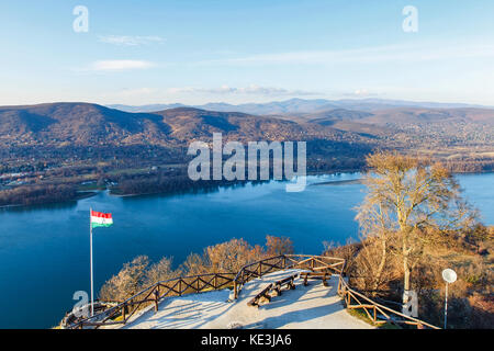 Bild von der schönen Aussicht von der Burg Visegrad, Ungarn Stockfoto