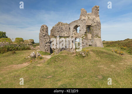 Pennard Burgruinen, pennard, Gower Halbinsel, Swansea, South Wales, Großbritannien Stockfoto