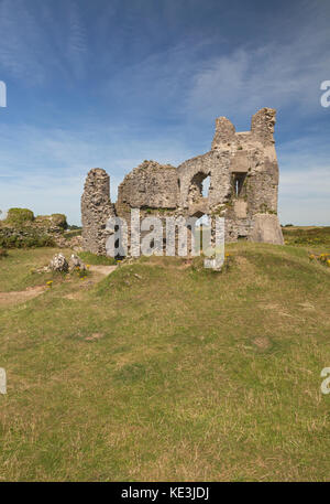 Pennard Burgruinen, pennard, Gower Halbinsel, Swansea, South Wales, Großbritannien Stockfoto