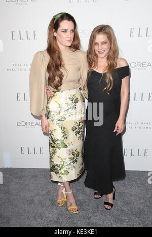 Beverly Hills, Kalifornien, USA. Oktober 2017. 16. Oktober 2017: Beverly Hills, Kalifornien: Riley Keough, Lisa Marie Presley. ELLE 24. Jährliche Feier der Frauen in Hollywood im Four Seasons Hotel Los Angeles. Foto: F. Sadou/AdMedia Credit: F. Sadou/AdMedia/ZUMA Wire/Alamy Live News Stockfoto