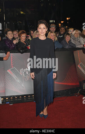 Moderator emma Willis an Dock 10 in Media City Großbritannien für die Voice uk Photocall, Manchester Stockfoto