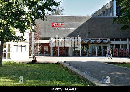 Darstellung der Universität Grenoble - Alpen (UGA), und dem Campus der Universität. Stockfoto