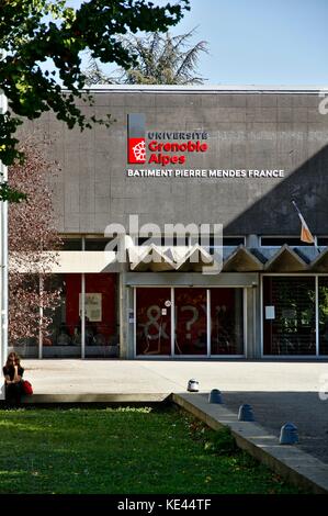 Darstellung der Universität Grenoble - Alpen (UGA), und dem Campus der Universität. Stockfoto