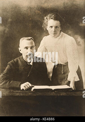 Pierre et Marie Curie Sklodowska Curie 1903 Stockfoto