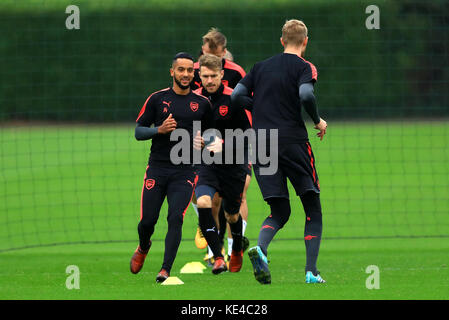 Theo Walcott von Arsenal während des Trainings in London Colney, London. Stockfoto