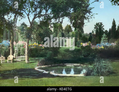 Versunkenen Terrasse Garten an Killenworth George Dupont Pratt house Glen Cove New York 1918 Stockfoto