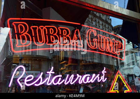 Bubba Gump Shrimp Co Restaurant in Coventry Street, London, UK. Stockfoto