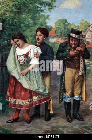 Bedrich Smetana Verkaufte Braut - Prodana Nevesta. Tschechische Volksmusik und Tanz inspiriert, Dvorak, Mahler, Janacek. Tracht. Smetana: böhmische Komponist, 2. März 1824 bis 12. Mai 1884. Stockfoto