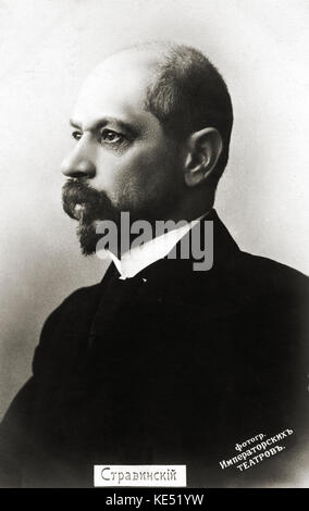 Fjodor Strawinsky - Profil Porträt der Russischen Bass, 20. Juni 1843 - vom 4. Dezember 1902. Vater von Igor Strawinsky. Stockfoto