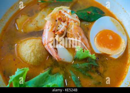 Tom Yam kong oder würzig klare Suppe typische in Thailand Stockfoto
