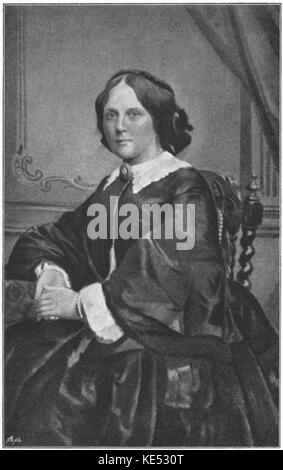 Minna Wagner - Porträt von Richard Wagners Frau. MW (geb. Wilhelmine Planer): 1809-1866 Stockfoto