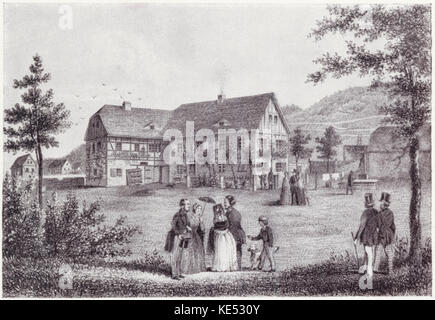 Carl Maria von Weber die Sommerresidenz in Klein-Hosterwitz, Deutschland. CMvW, Deutscher Komponist: 18. November 1786 - vom 5. Juni 1826. Wo Weber seine 'Polacca brillante' im August 1819 komponiert. Stockfoto