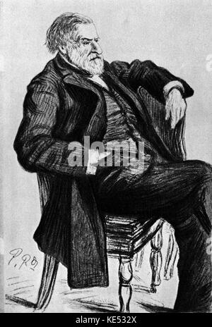 Ambroise Thomas-Zeichnung der französische Komponist, den 5. August 1811 - 12. Februar 1896. Stockfoto